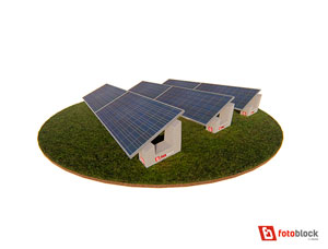 Base de hormigón para paneles solares