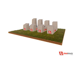 Base de hormigón para paneles solares