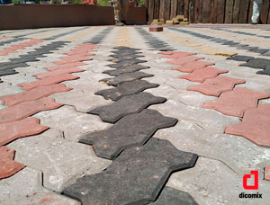Adoquines intertrabados zig zag