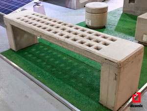 Banco Tigre de hormigón